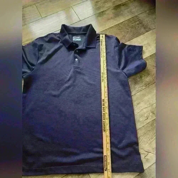 PGA TOUR Golf mens Blue Striped large polo short sleeve top - Picture 5 of 13